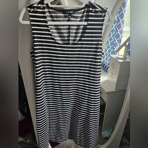 Black and White Striped Dress
